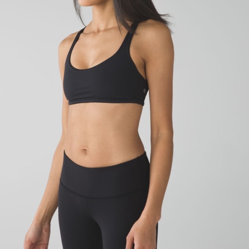 Lululemon Free To Be Bra (Wild) Black Size 6 - Picture 6 of 8